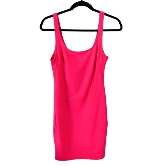 Hottie Neon Pink Stretch Dress - Picture 1 of 4